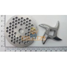 Комплект для мясорубки KAMBROOK нож саблевидный и решётка 910209 Комплект для мясорубки KAMBROOK нож саблевидный и решётка 910209