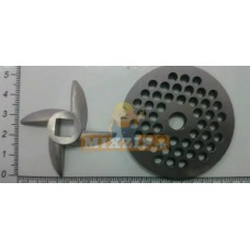 Комплект мясорубки БРИЗ нож сабля и решётка сталь 910143 Комплект мясорубки БРИЗ нож сабля и решётка сталь 910143