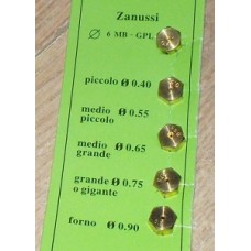 Жиклеры, форсунки для балонного газа Занусси (Zanussi) WO407 Жиклеры, форсунки для балонного газа Занусси (Zanussi) WO407